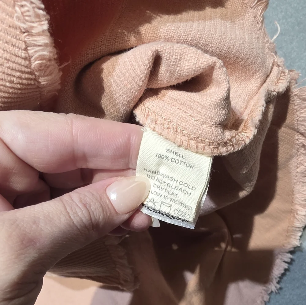 Fantastic Fawn New In Poly Bag Pink Pearl Corduroy Jacket Large Oversized PTP 26 - Picture 6 of 6